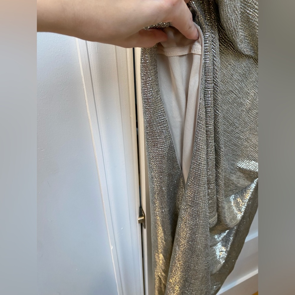 Betsy and Adam gold asymmetrical metallic gold midi dress, Festive dress - Picture 5 of 12